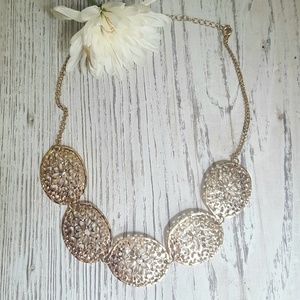 Francesca's Gold Filigree Necklace